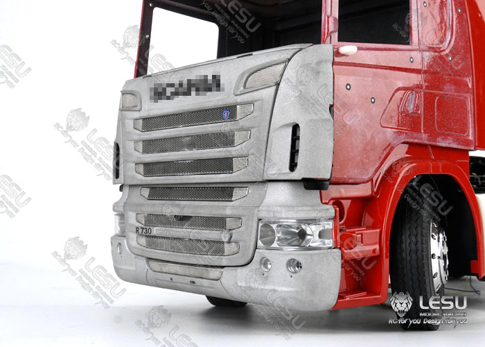 1/14 truck model R730 front face grille bumper set Tamiya tractor R620 R470 modification upgrade