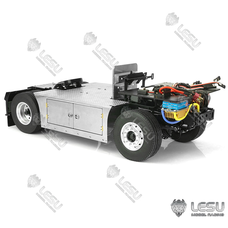 LESU 1/14 Truck Four Airbag Suspension Large Travel High Profile Scania 4X4 Tractor Chassis