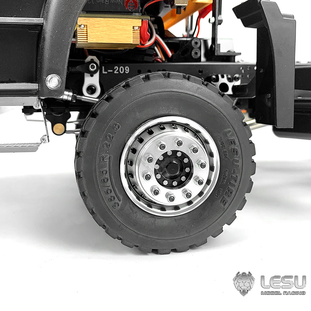 1/14 truck model toy aluminum alloy simulation front wheel hub W-2018-C modified Tamiya accessories LESU