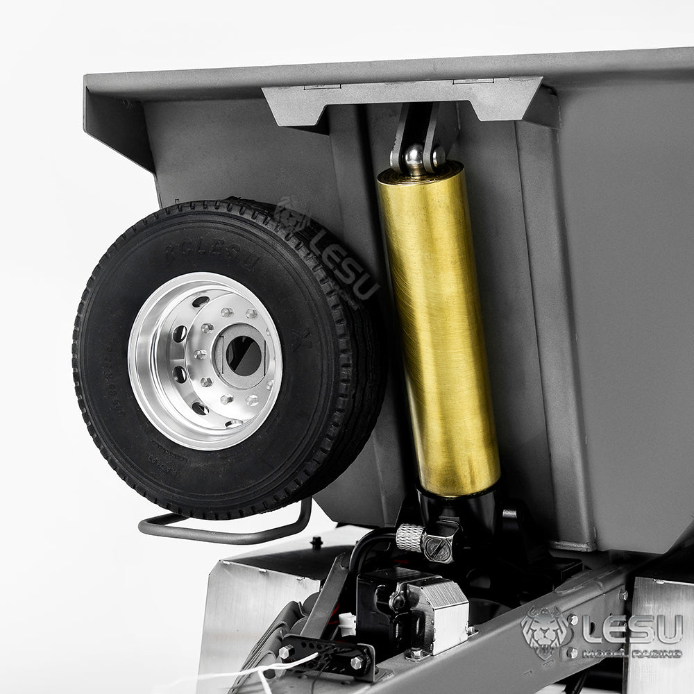 LESU 1/14 remote control toy model full trailer dump truck front hydraulic cylinder lifting U bucket LS-A0051-D