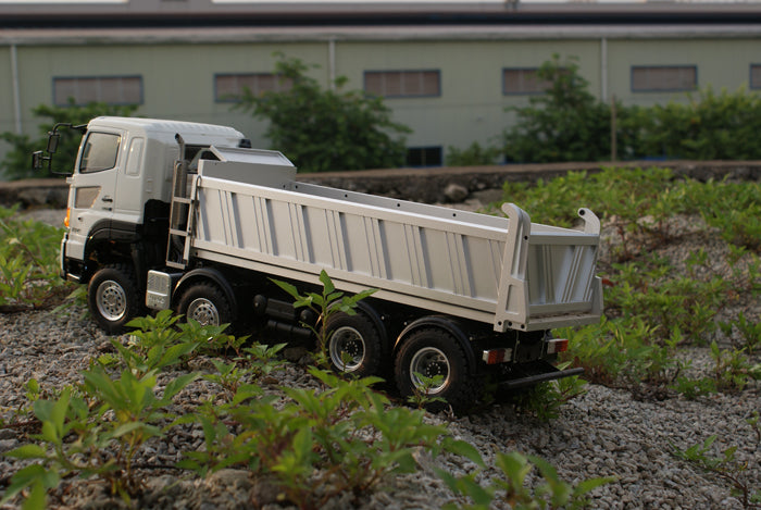 LESU 1/14 Hino Simulation Hydraulic Dump Truck Model Full Drive 8X8 Differential Lock Central Differential