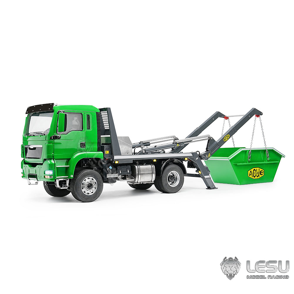LESU 1/14 Truck 4*4 Hydraulic 4 Valve Rocker Tipper Loader High-end Neat Integrated Welded Copper Pipe