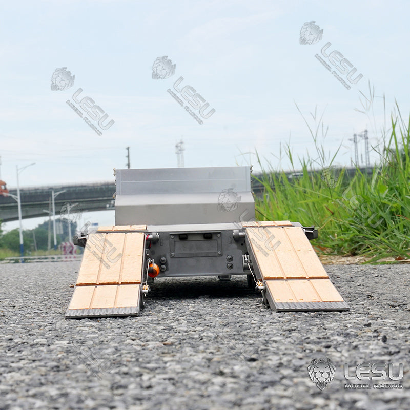 LESU 1/14 Tamiya hydraulic lift tailgate engineering trailer high load airbag suspension small wheel semi-trailer LS-A0020