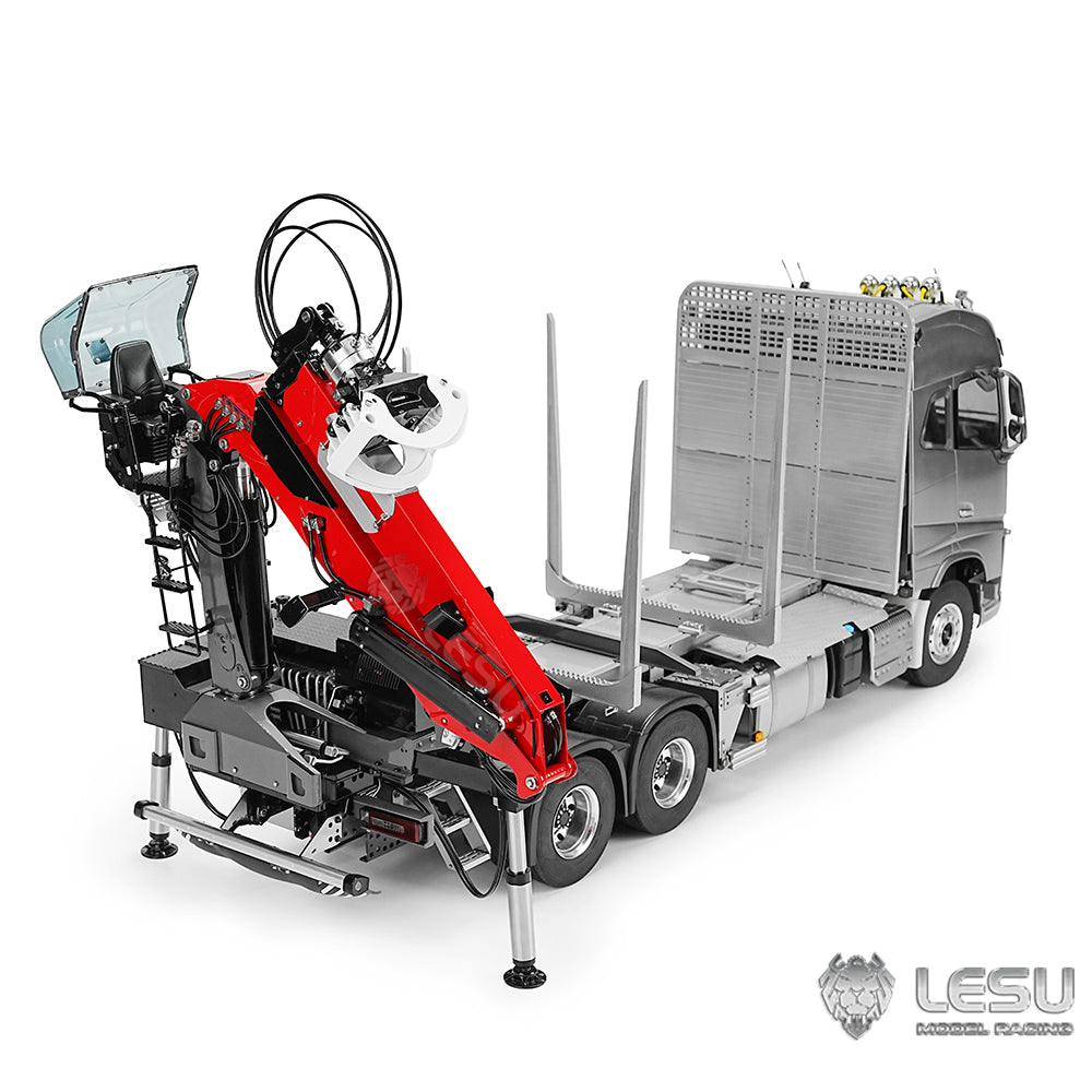LESU 1/14 truck model FH16 6*6 timber crane complete vehicle without cab Tamiya timber truck
