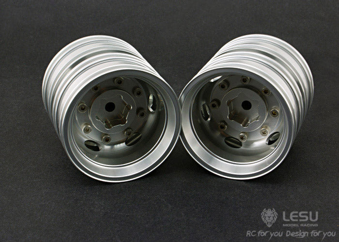 1/14 Truck rear wheel hub W-2010 Tamiya tractor aluminum alloy wheel hub DIY mud truck model accessories LESU