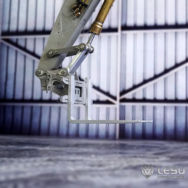 LESU 1/14 simulation hydraulic excavator PC360, wheel excavator, small short tail modified quick change fork attachment