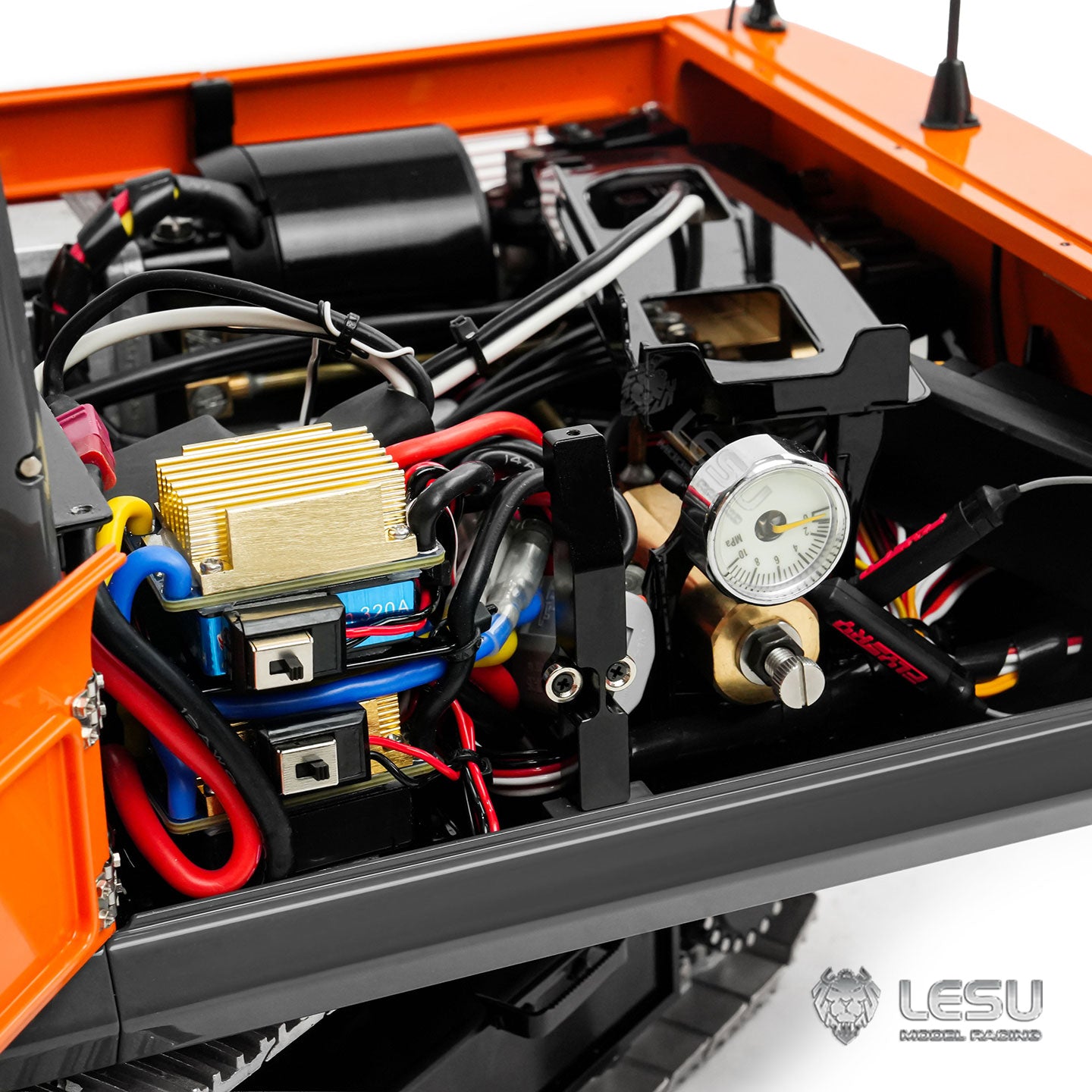 LESU 1/14 RC Model Excavator Aoue-350LC Full Metal Two-Section Boom Hydraulic 3-Way Valve BA-B0013