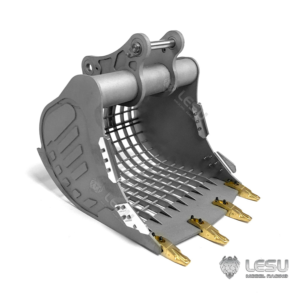 LESU 1/14 Engineering Machinery Model Excavator ET35 Modified Quick-Removal Metal Grille Bucket Accessories
