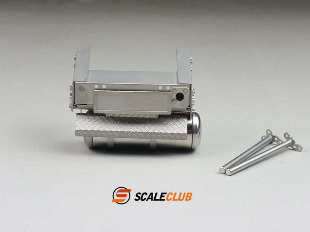 Scaleclub Model Metal Rear Gas Tank Tail Beam WLHQG-TY-1 for 1/14 RC Truck Trailer Truck Dump Truck Model Toy Upgrade DIY Parts