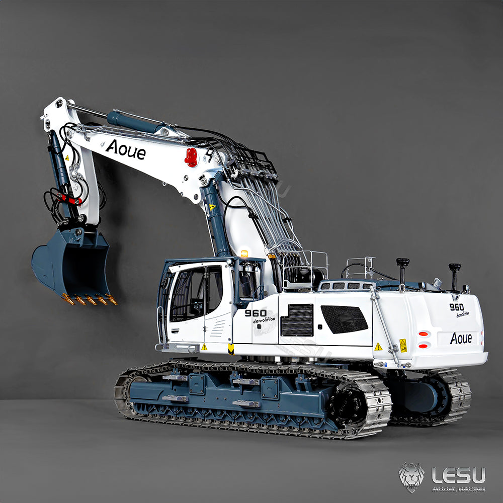 LESU 1/14 Fully Hydraulic Remote Control Model Simulation Excavator Aoue-LR960 Demolition Machine Excavator