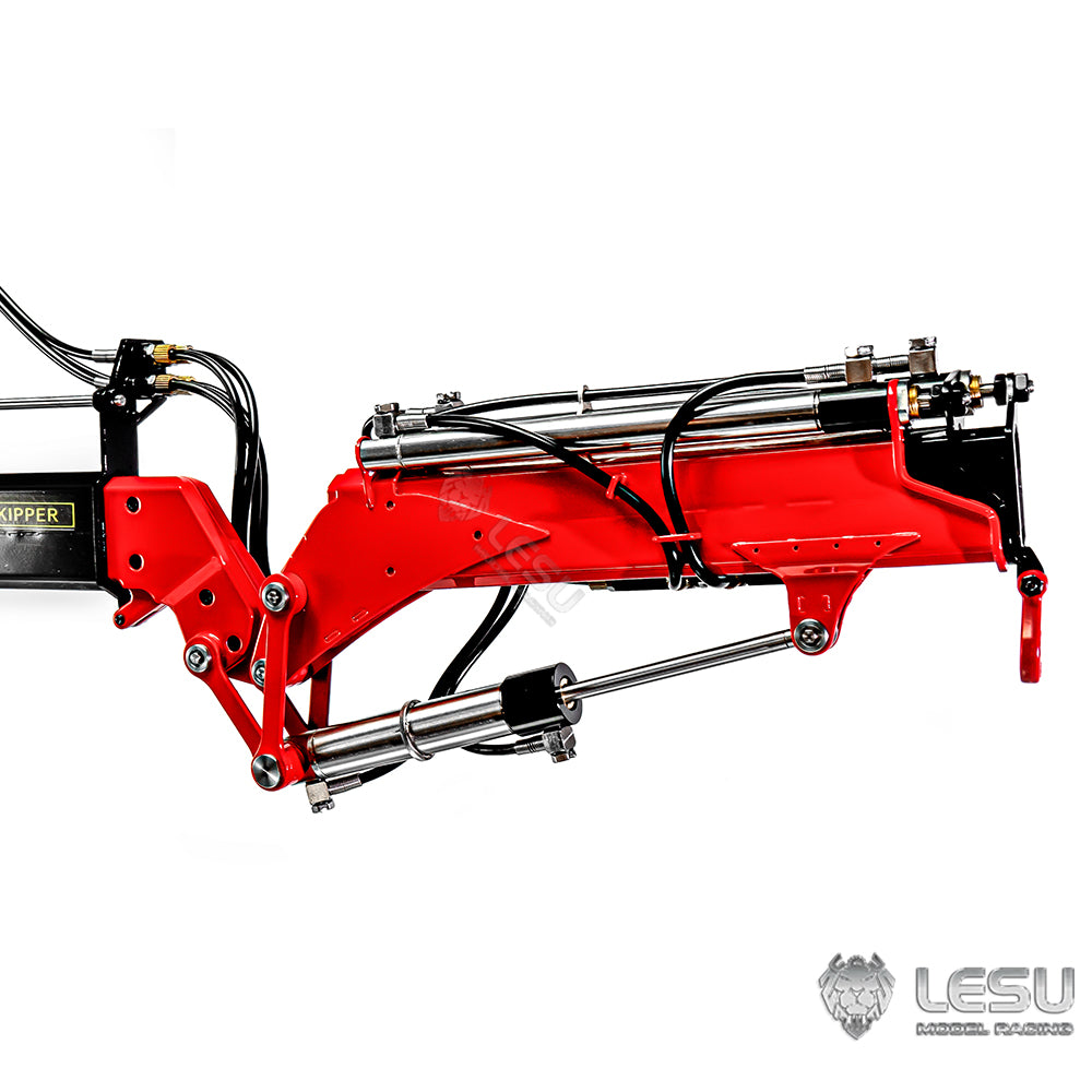 LESU 1/14 Tamiya tractor truck remote control model with crane upgrade parts and auxiliary crane full metal flying arm