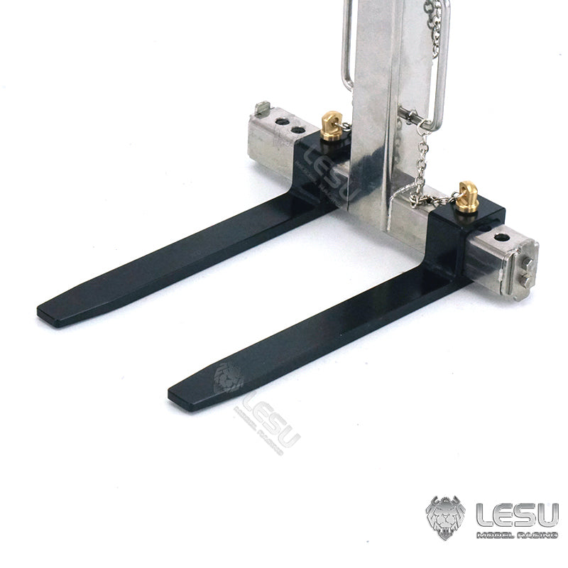 LESU 1/14 simulation remote control model toy truck crane manual balance metal plate fork attachment