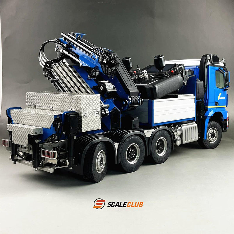 Scaleclub JX 1/14 Mercedes-Benz 3363 8x8 with rear steering F1650 crane and metal chassis