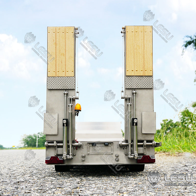 LESU 1/14 Tamiya hydraulic lift tailgate engineering trailer high load airbag suspension small wheel semi-trailer LS-A0020