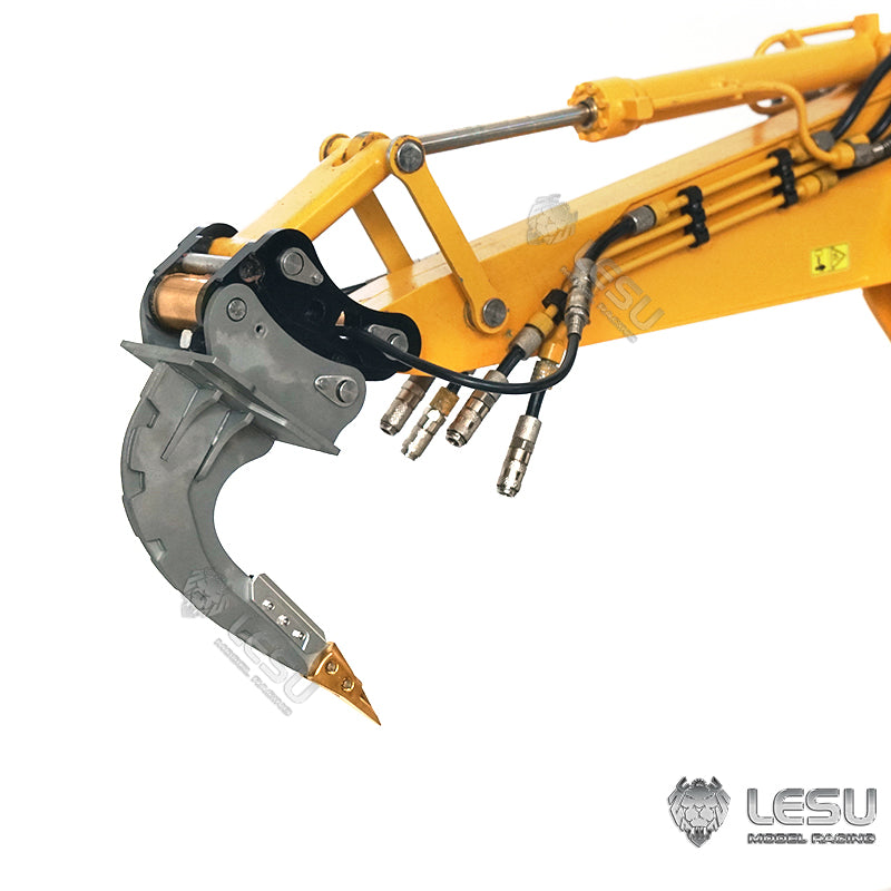 LESU 1/14 simulation hydraulic excavator PC360, wheel excavator, small short tail modified quick-detachable metal curved blade ripper attachment