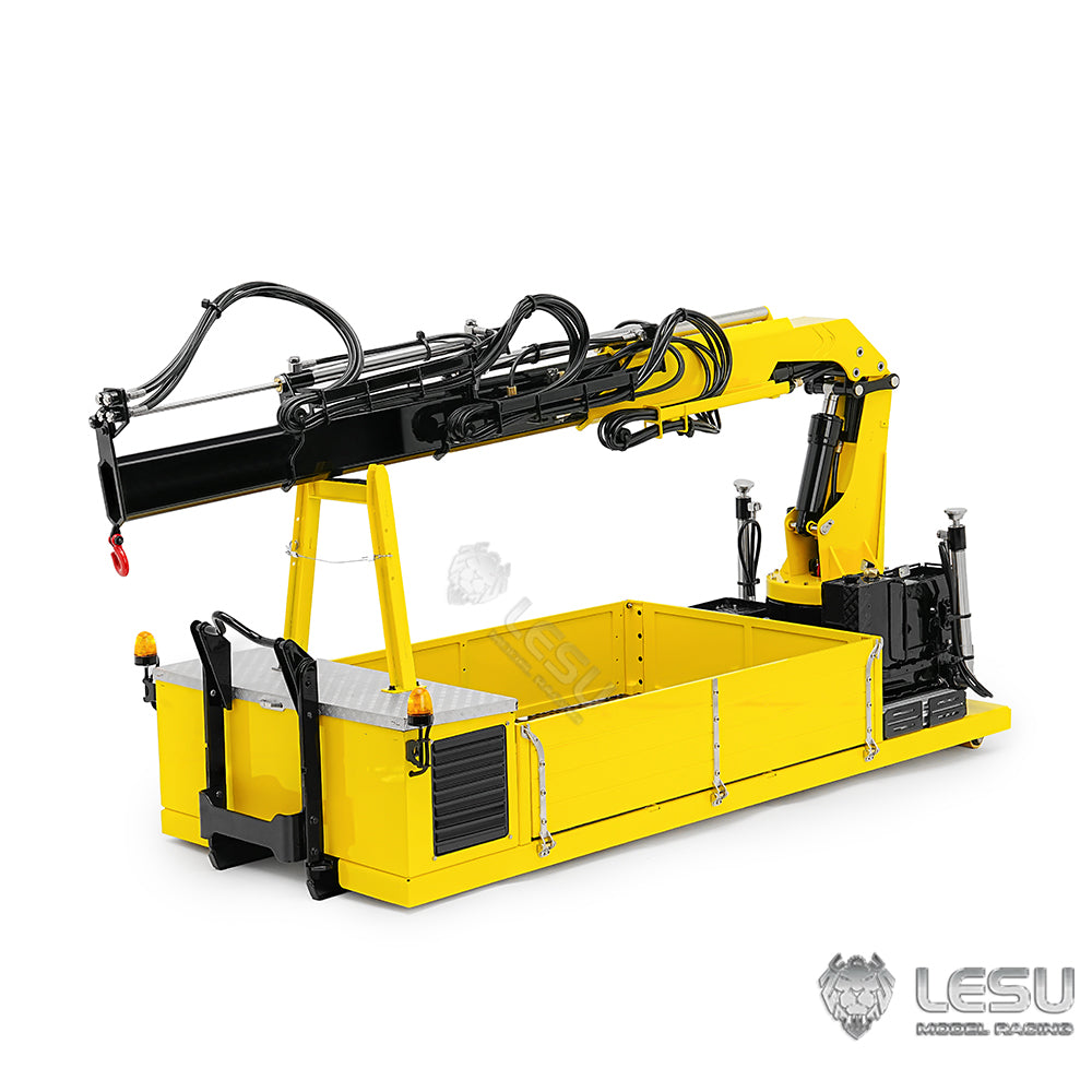 LESU 1/14 Truck 8X8 Roll-on/Roll-off Truck Upgrade Kit Fully Unloaded 7-Valve Truck-mounted Crane Ballast Bucket Assembly