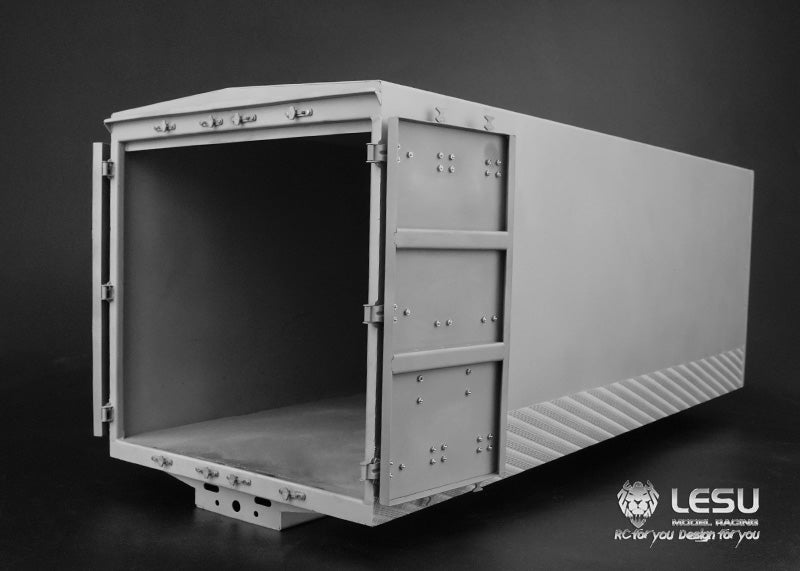 LESU 1/14 Truck Model Long 6X4 Flatbed Truck Modified Stainless Steel Container LS-A0015
