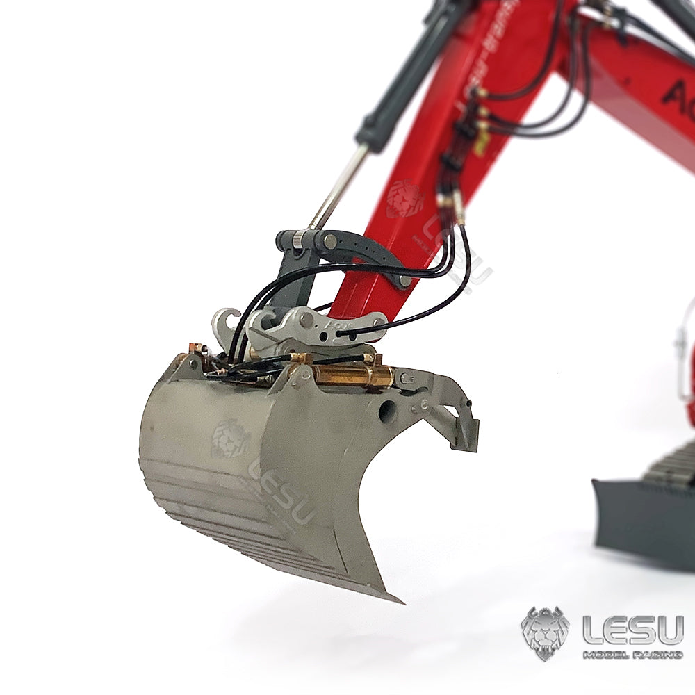 LESU 1/14 Engineering Machinery Model Excavator ET35 Modified Quick Change Hydraulic Grab Bucket Attachment