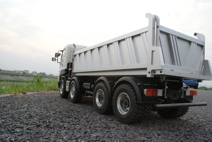 LESU 1/14 Hino Simulation Hydraulic Dump Truck Model Full Drive 8X8 Differential Lock Central Differential