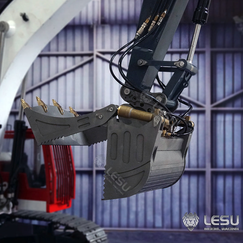 LESU 1/14 Engineering Hydraulic Excavator CAT 374F Modified Quick Change Hydraulic Opening and Closing Bucket Attachment