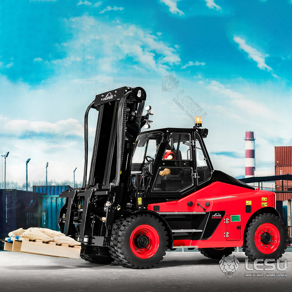 1/14 Simulation Heavy Forklift Model Toy Metal Shell CNC Production Six-way Valve Hydraulic LESU