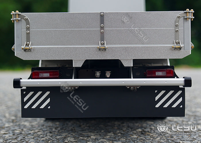 LESU 1/1 Truck Model Toy Volvo 6X4 Flatbed Truck Remote Control Metal Transporter