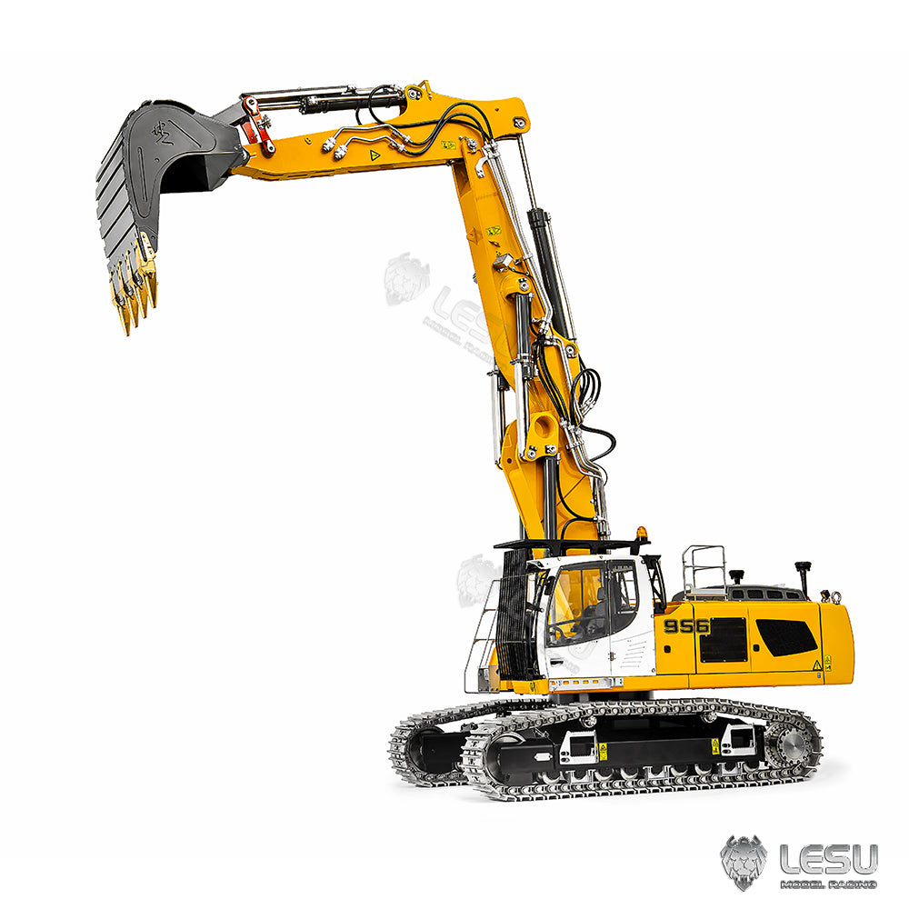 LESU 1/14 LR956 three-section arm hydraulic remote control model excavator BA-B0040 motor drive version double pump 7 valves