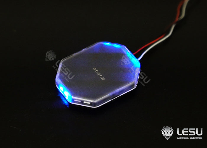 LED red blue yellow variable mode fire truck engineering warning dome light parts LESU 1/14 truck toy Tamiya tractor truck