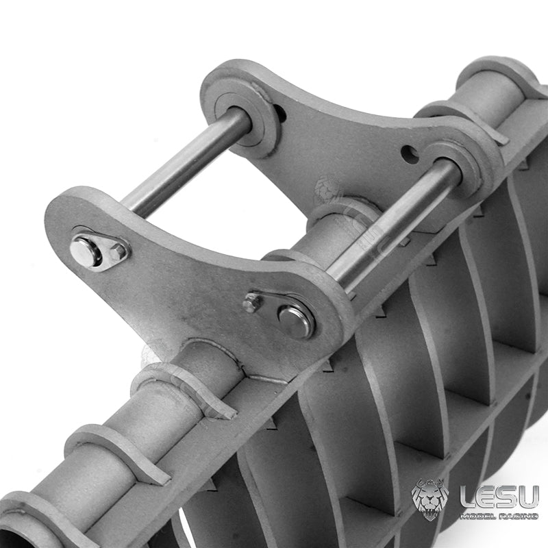 LESU 1/14 Engineering Hydraulic Excavator CAT 374F Modified Quick-Removal Metal Rake Bucket Attachment