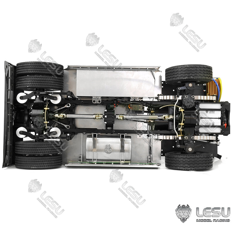 LESU 1/14 Truck Four Airbag Suspension Large Travel High Profile Scania 4X4 Tractor Chassis