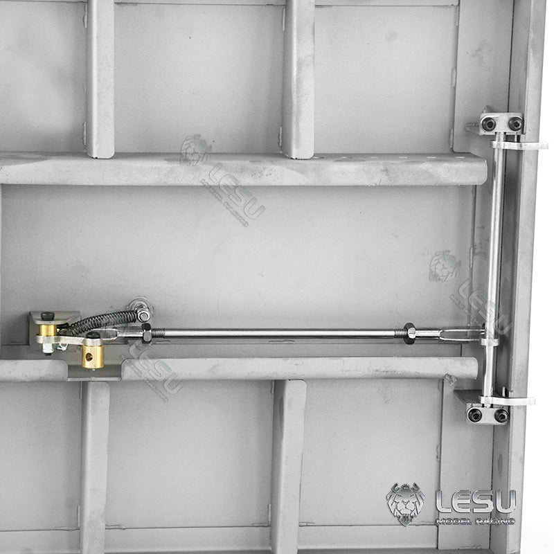 LESU 1/14 Tamiya MAN 8X8 hydraulic dump truck model modified stainless steel one-way bucket