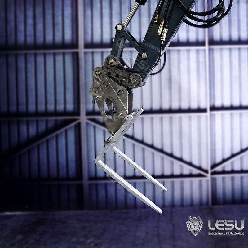 LESU 1/14 Engineering Hydraulic Excavator CAT 374F Modified Quick Change Metal Fork Attachment
