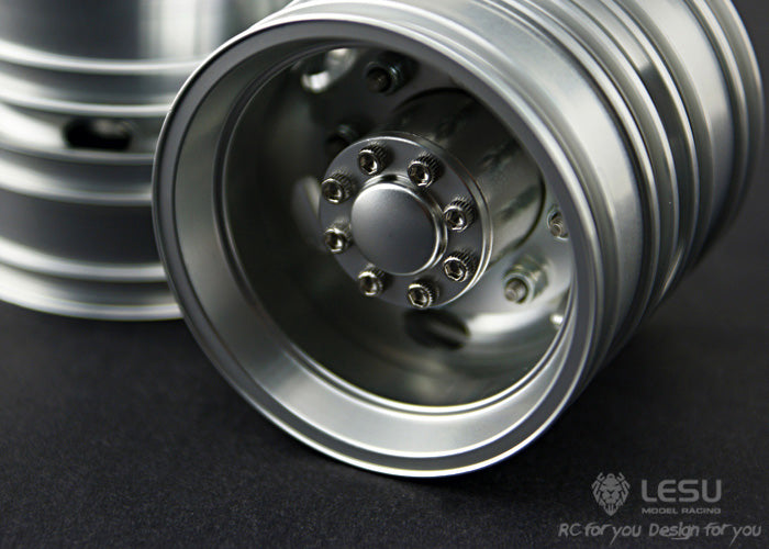 1/14 Truck rear wheel hub W-2010 Tamiya tractor aluminum alloy wheel hub DIY mud truck model accessories LESU