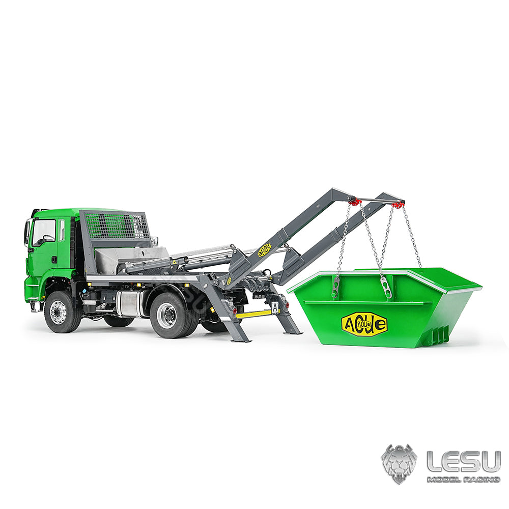 LESU 1/14 Truck 4*4 Hydraulic 4 Valve Rocker Tipper Loader High-end Neat Integrated Welded Copper Pipe