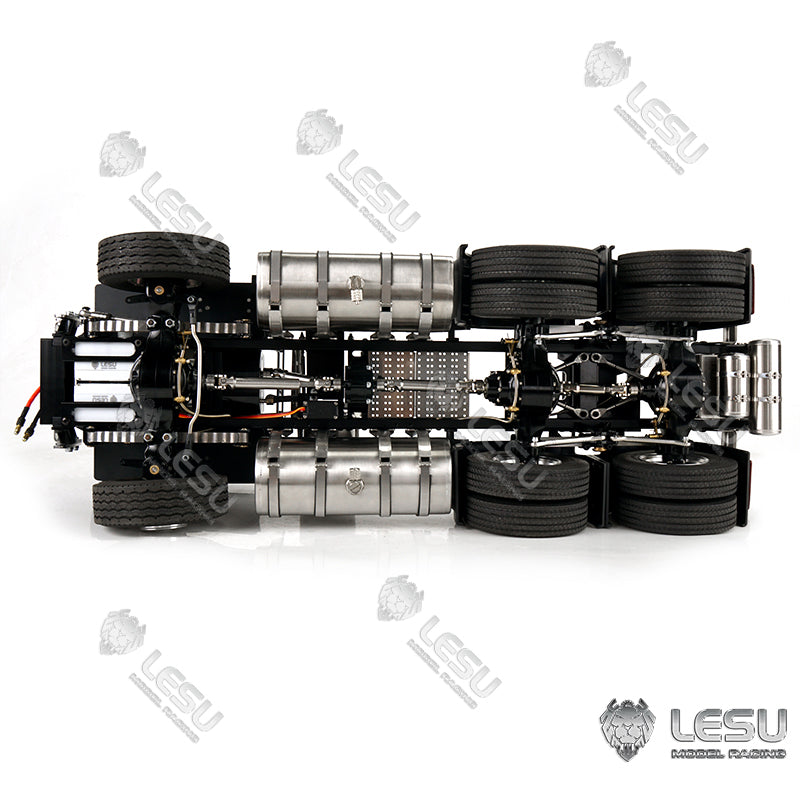 LESU 1/14 Tamiya Volvo 6X6 tractor truck model toy model metal chassis shell can be directly installed