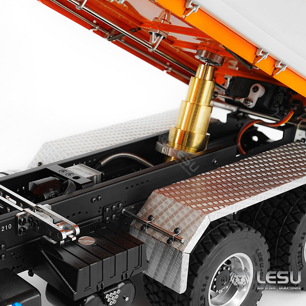 LESU 1/14 hydraulic three-way dump truck toy full drive 6X6 high torque dump truck