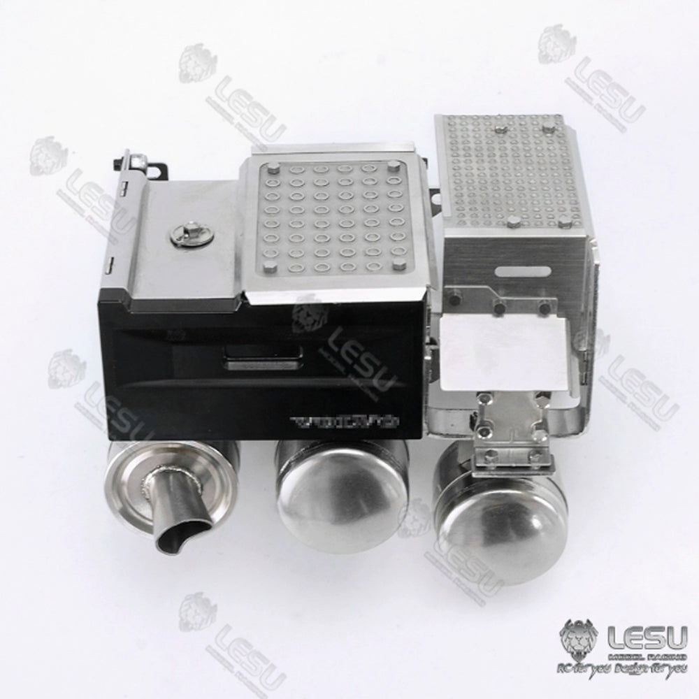 1/14 truck model toy battery box gas tank exhaust tank set assembly Tamiya tractor LESU