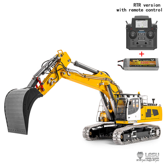LESU 1/14 Aoue LR956 2-section boom RC hydraulic excavator model toy RTR BA-B0039