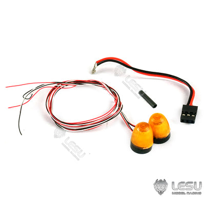 For 1/14 RC Truck Model Toy Rotating Light Upgrade Modified Accessories Roof Light Tamiya Tractor DIY Plug Receiver LESU S-1302