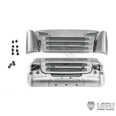 1/14 Truck Model R730 Front Grille Bumper Set Tamiya Tractor DIY Metal CNC Parts LESU