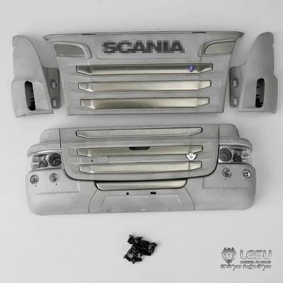1/14 truck model R730 front face grille bumper set Tamiya tractor R620 R470 modification upgrade