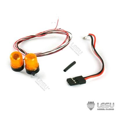 For 1/14 RC Truck Model Toy Rotating Light Upgrade Modified Accessories Roof Light Tamiya Tractor DIY Plug Receiver LESU S-1302