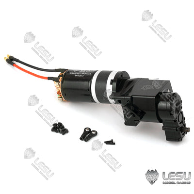 LESU 1/14 truck gearbox Tamiya tractor high torque gearbox transfer case DIY mud truck model
