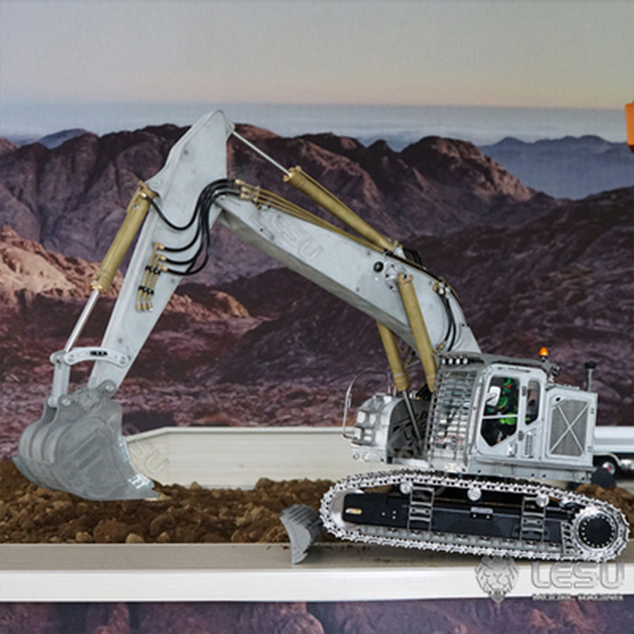 LESU 1/14 Heavy Hydraulic Excavator Model 7-way Valve Aoue ET35 Large Short Tail with Front Shovel Crawler Hydraulic Excavator