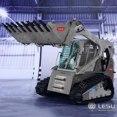 LESU 1/14 Crawler Bobcat Skid Steer Loader Engineering Hydraulic Machinery Model Small Bulldozer