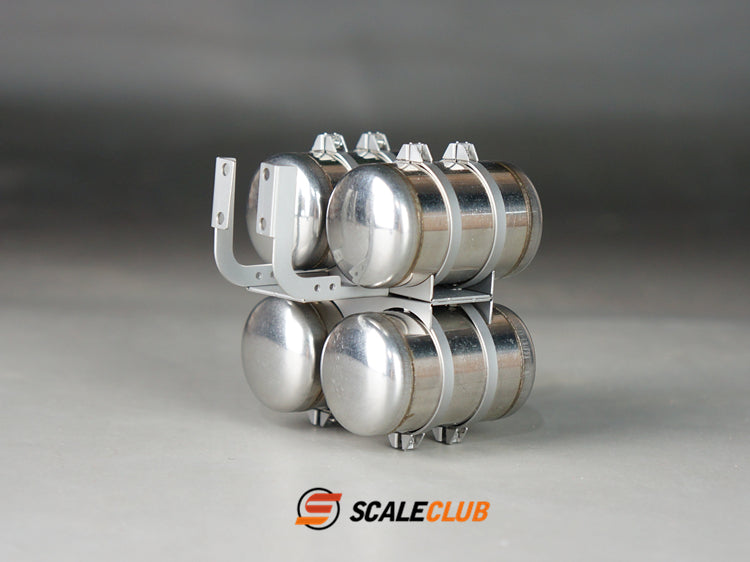 For Tamiya 1/14 tractor truck mud truck four gas tank simulation metal upgrade parts diameter 23mm SCALECLUB QG4-TY-1