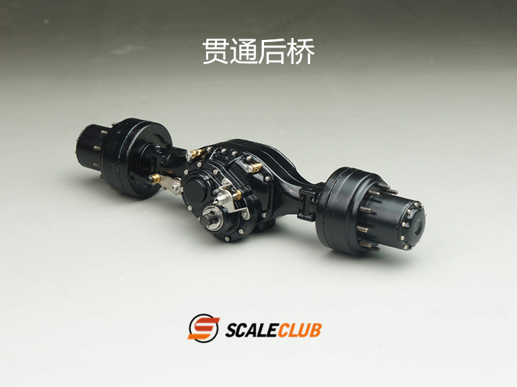 scaleclub 1/14 mud tractor new style wheel reduction lock differential break transmission power rear axle