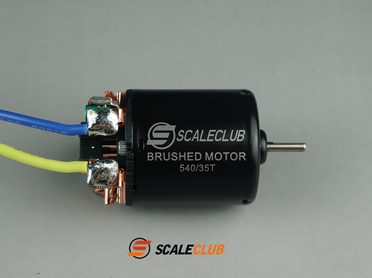 Scaleclub Tamiya 1/14 tractor truck mud head with brush 540 motor with wires welded