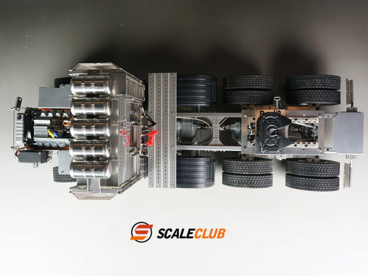 Scaleclub 1/14 Scania 8x8 Heavy Duty Trailer Chassis with Authentic Vehicle Craftsmanship and Variable Section Beam