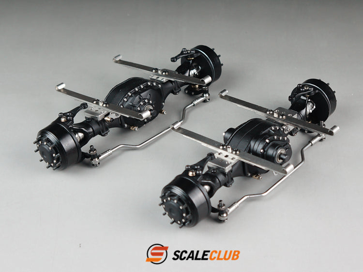 Scaleclub 1/14 tractor mud truck upgrade metal lock differential planetary steering front axle
